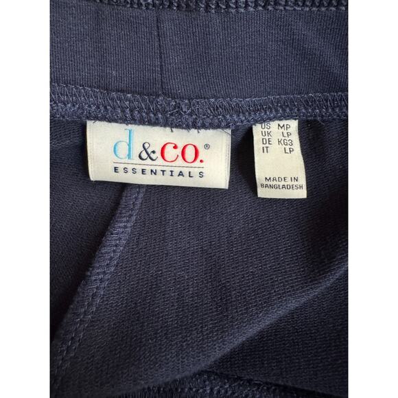 Denim & Co. Petite Easywear French Terry Pant Navy Medium PETITE NWOT Stretch - Picture 9 of 10